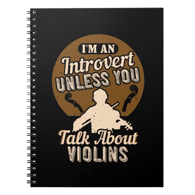 Violin - I'm An Introvert Notebook (Front)