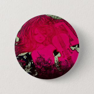 Violin in Fuchsia 2 Inch Round Button