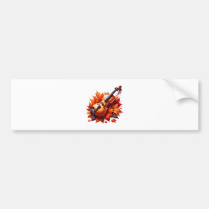 Violin in the bed of leaves bumper sticker