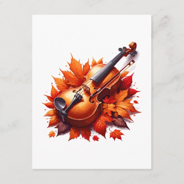 Violin in the bed of leaves enclosure card (Front)