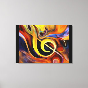 Violin key canvas print