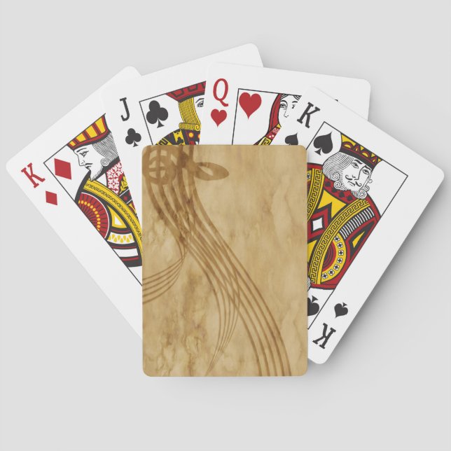 Violin key playing cards (Back)