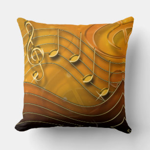 Violin key throw pillow