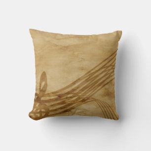 Violin key throw pillow