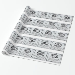 Violin License Wrapping Paper
