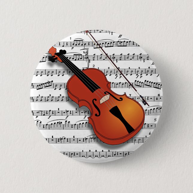Violin Lover_ 2 Inch Round Button (Front)