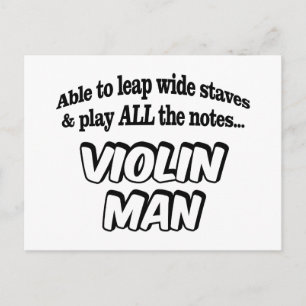 Violin Man - Music Superhero Postcard