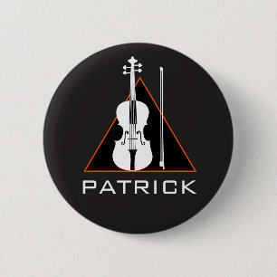 Violin minimal negative space Modern Violinist 2 Inch Round Button
