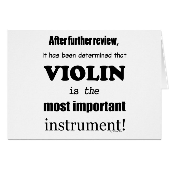 Violin Most Important Instrument (Front Horizontal)