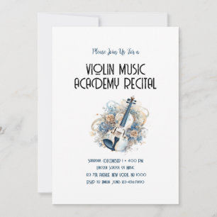 Violin Music Academy Special Annual Recital Invitation