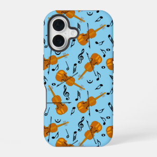Violin Music Note Pattern iPhone 16 Case