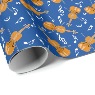Violin Music Note Pattern Wrapping Paper