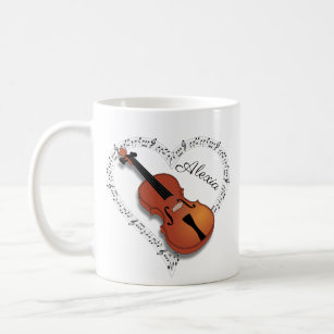 Violin Music Notes Coffee Mug