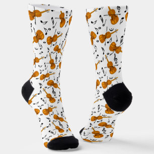 Violin Music Notes Socks