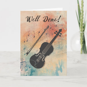 Violin Music Performance Congratulations Card