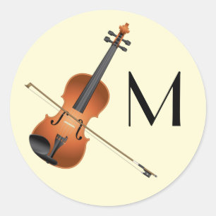 Violin Musician Teacher String Orchestra Classic Round Sticker