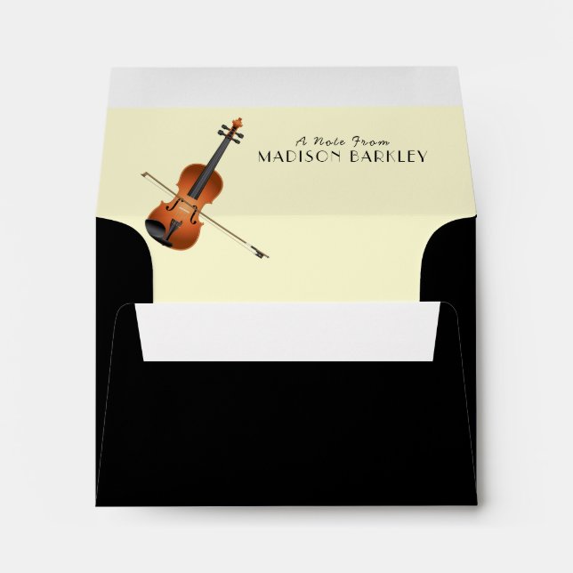 Violin Musician Teacher String Orchestra Envelope (Back (Bottom))