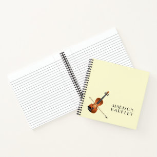 Violin Musician Teacher String Orchestra Notebook