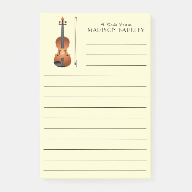 Violin Musician Teacher String Orchestra Post-it Notes (Front)
