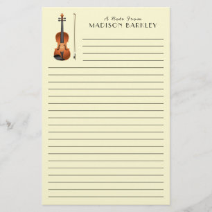 Violin Musician Teacher String Orchestra Stationery