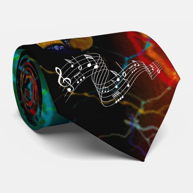 VIOLIN & MUSIQUE NOTES-2 CRAVATE (Roulé)