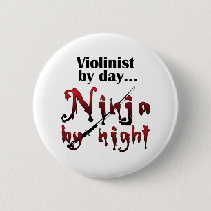 Violin Ninja 2 Inch Round Button