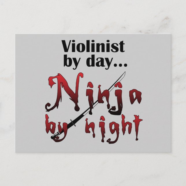Violin Ninja Postcard (Front)