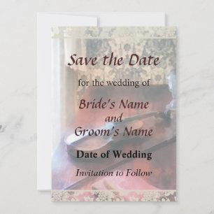 Violin on Credenza Save The Date