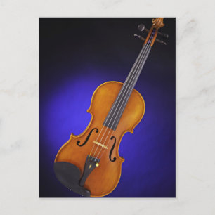 Violin or Viola Blue Postcard