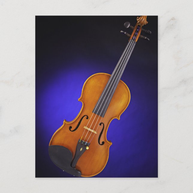 Violin or Viola Blue Postcard (Front)