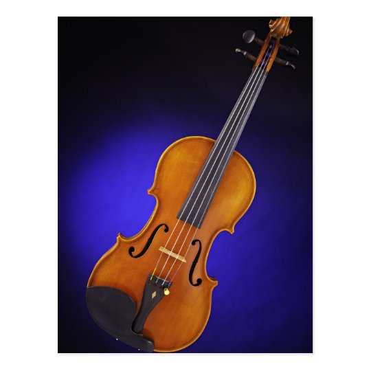 Violin or Viola Blue Postcard