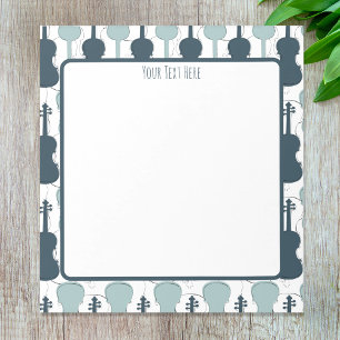 Violin or Viola Personalized Music Gift Blue Notepad