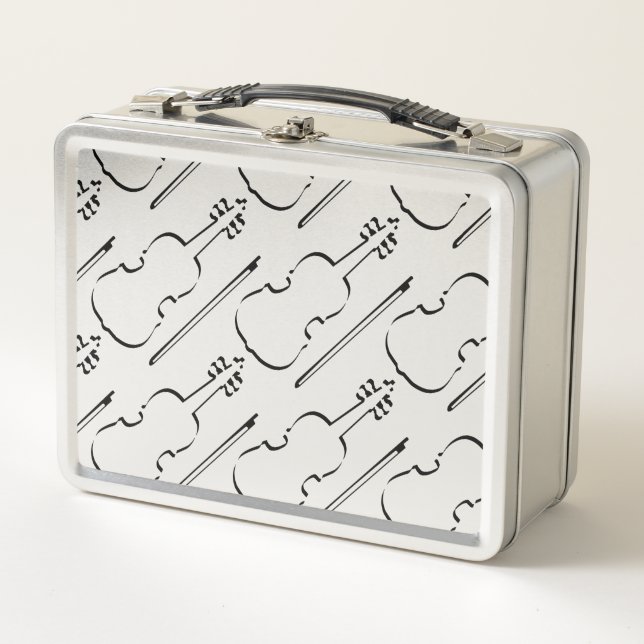 Violin Outline Metal Lunch Box (Front)