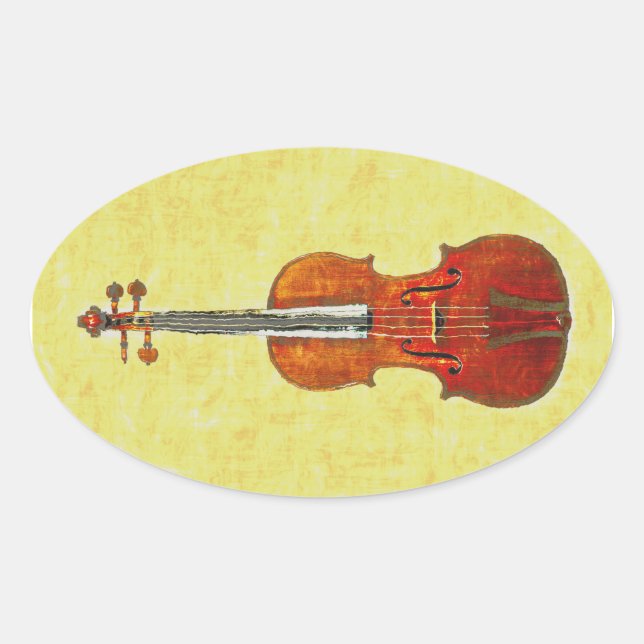 VIOLIN OVAL STICKER (Front)