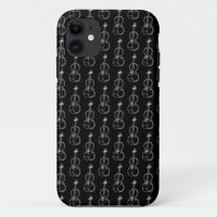 Violin Pattern - Black and White