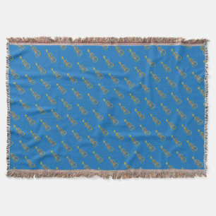 Violin Pattern Throw Blanket