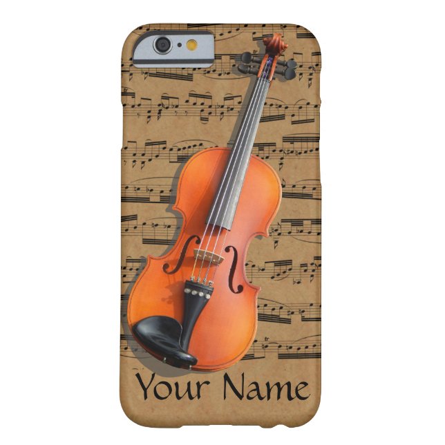 Violin Personalized Musical Notes Case-Mate iPhone Case (Back)