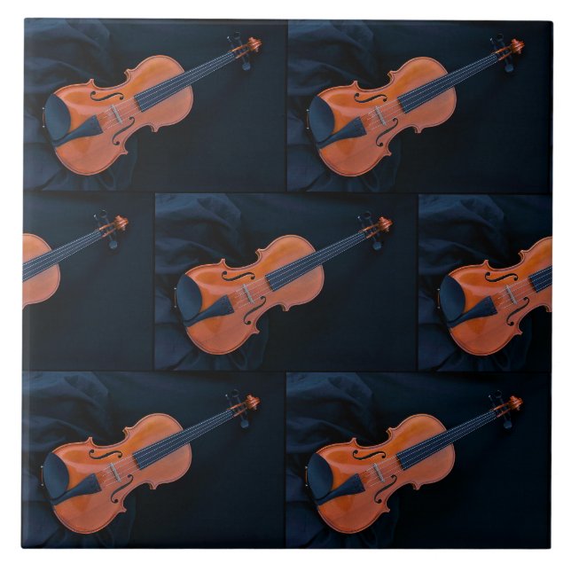 Violin Photo Closeup Tile (Front)