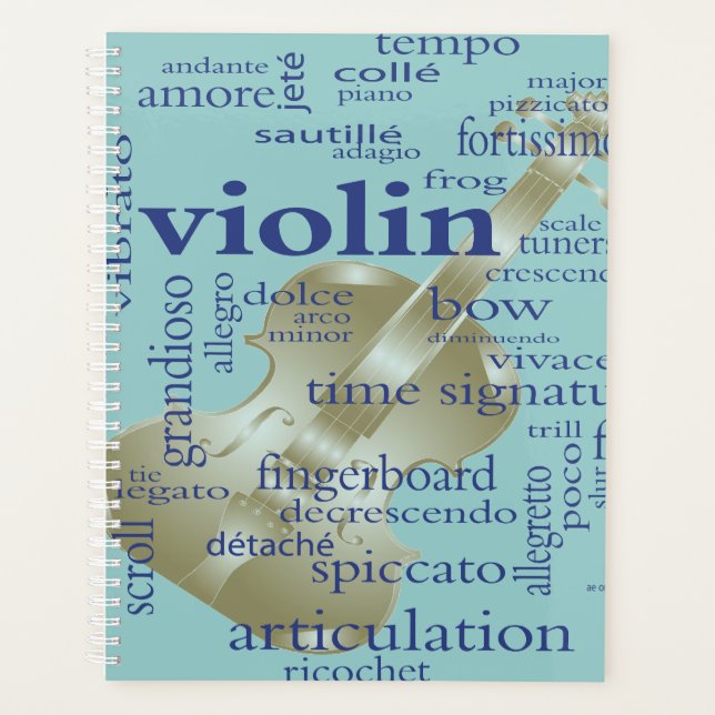 Violin Player Lesson Orchestra Planner (Front)