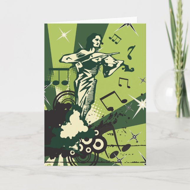 Violin Player Musical Notes (Front)