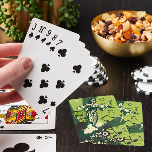 Violin Player Musical Notes Playing Cards