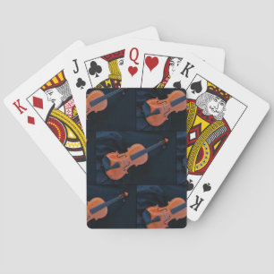 violin playing cards