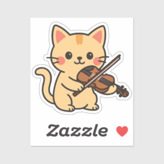 Violin Playing Cat Design