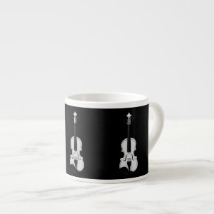 Violin Portrait - Black and White Photograph Espresso Cup
