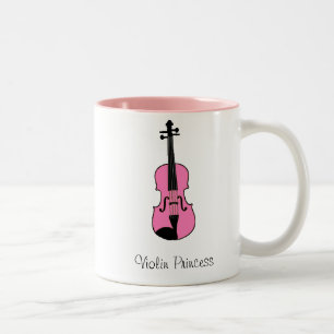 Violin Princess Two-Tone Coffee Mug