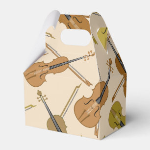 Violin Print Pattern Favor Box