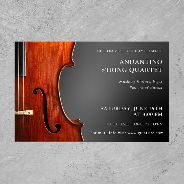 Violin Recital String Quartet Concert  Flyer (Creator Uploaded)