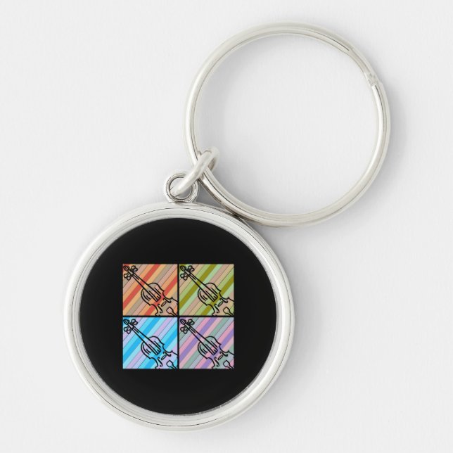 Violin Retro Keychain (Front)