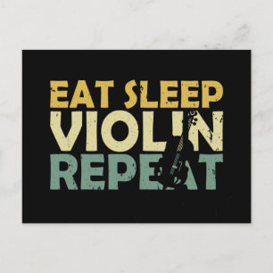 Violin Retro Postcard