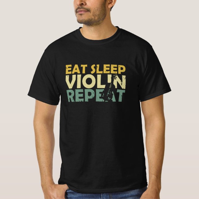 Violin Retro T-Shirt (Front)